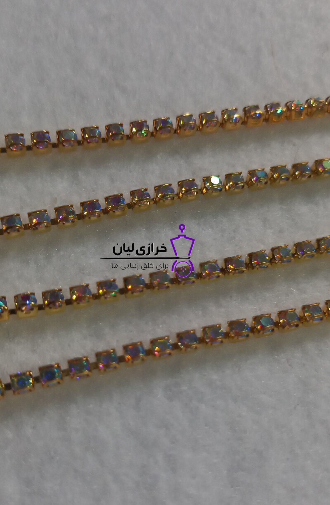 نگین متری طلایی 7رنگ